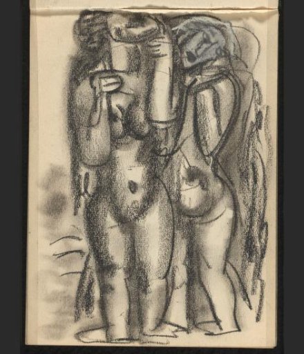 Two standing nude figures seen from the front