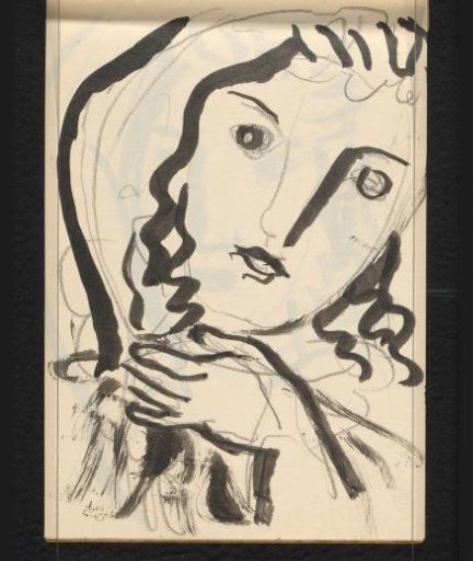 Woman with right arm on head and left hand before right armpit