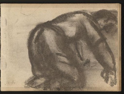 Figure sitting on knees
