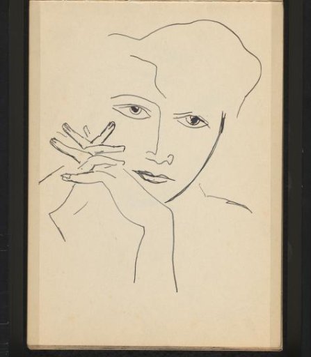 Figure with hands and fingers interlocked