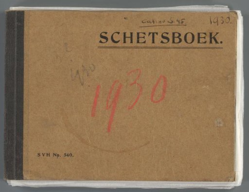 Sketchbook with 27 sheets