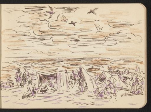 Beach with Figures and Tents