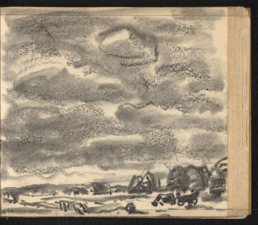 Pastoral landscape with grazing livestock