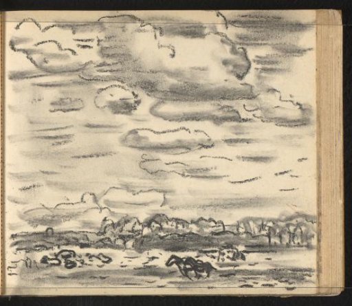Pastoral landscape with horses and cattle