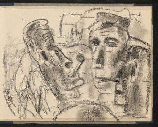 Three men with caps