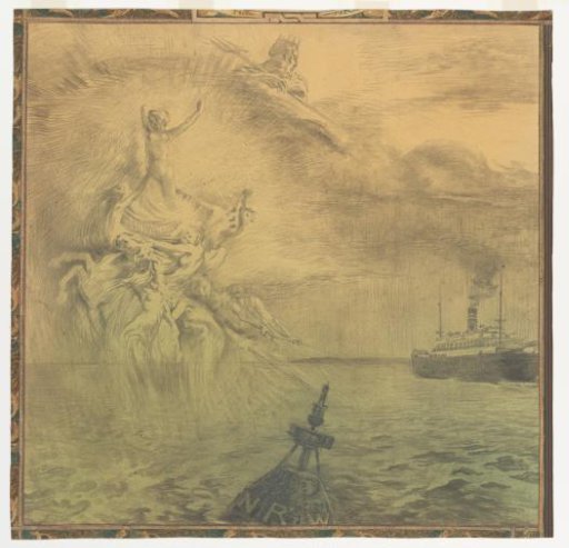 Sea voyage. Design for a wall painting in Rotterdam