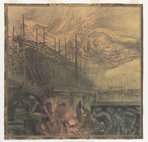 Industry. Design for a wall painting in Rotterdam