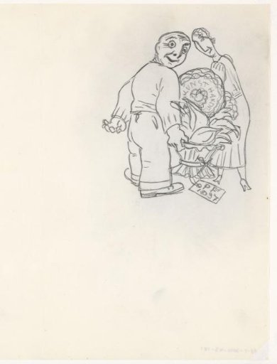 Design for a Greeting Card for 1937 by Leo Gestel and An Overtoom