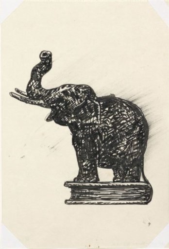 Elephant on a book (sketch)