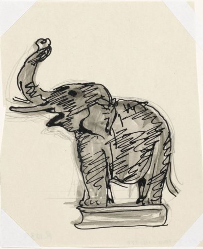 Elephant on a book (sketch)