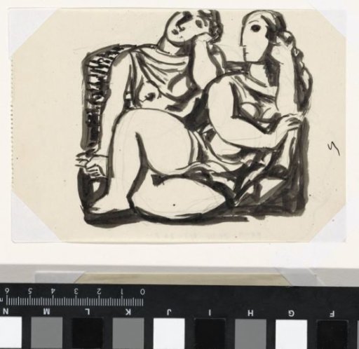 Sketch for 'L'art Hollandais contemporain' by Paul Fierens (bathers)