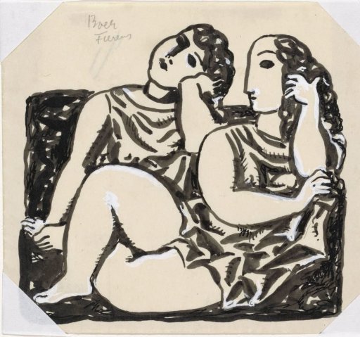 Sketch for 'L'art Hollandais contemporain' by Paul Fierens (bathers)
