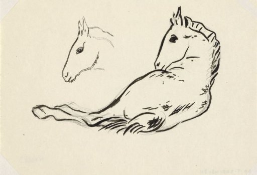 Untitled (two sketches of a foal)