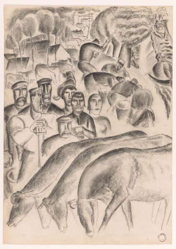 Grazing Cows, Farmers and Laborers in the Countryside