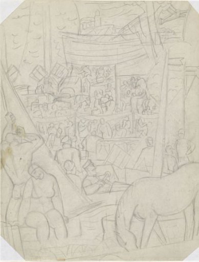 Study for 'Feest bij het Heylig Huyzeke', a lost oil painting