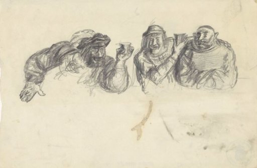 People drinking at the table