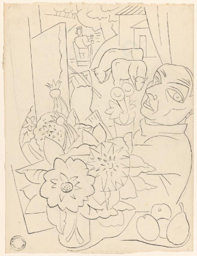 Self-portrait by the window