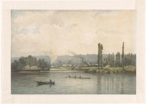 View of Port-Marly on the Seine, with the Washhouse