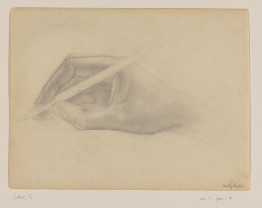 Study of a hand with a pencil