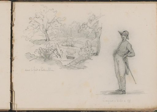 Forest of Fontainebleau and policeman