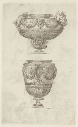 Design for two wine coolers or vases