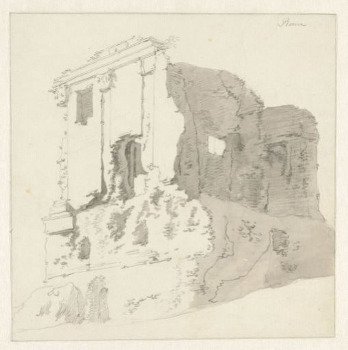 The ruins of the temple on the Via Nomentana in Rome