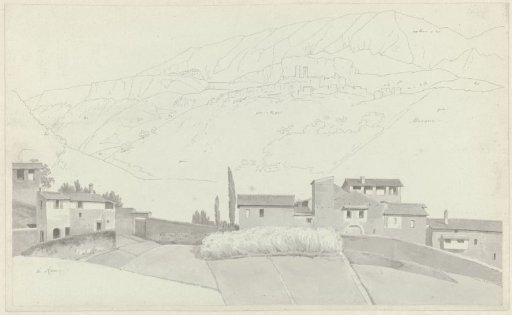 View of Marone, and houses in or near Rome