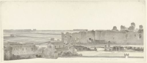 The Baths of Caracalla and two capitals in the Villa Mattei in Rome
