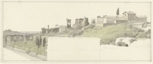 View of the Palatine in Rome, with the Arch of Constantine