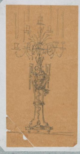 Design for a candelabrum with a boy