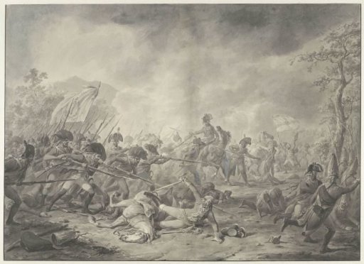 Capture of the Russian general Hermann during the battle of Bergen, 1799
