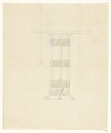 Round table with openwork foot