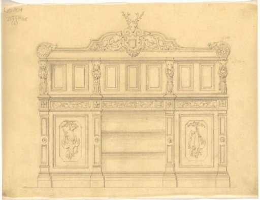 Buffet with hunting motifs in Renaissance style