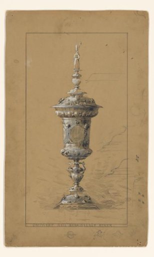Design for a covered cup in Renaissance style