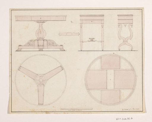 Design for a round table on a tripod