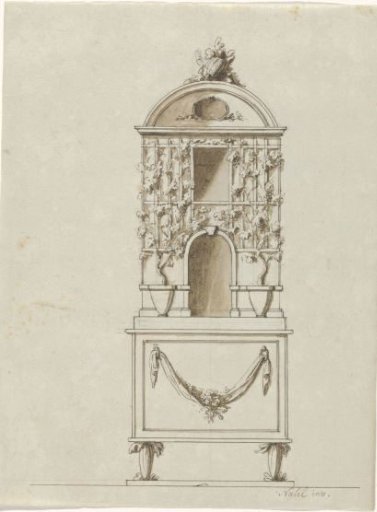 Design for a stove with pots containing plants