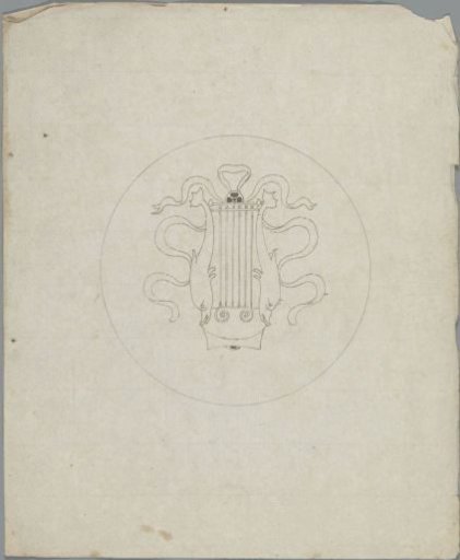 Lyre with dolphins