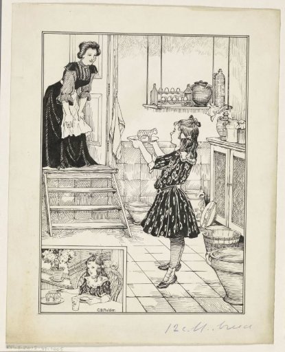 Girl with a butter lamb