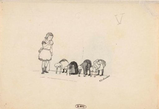 Girl punishing her dolls