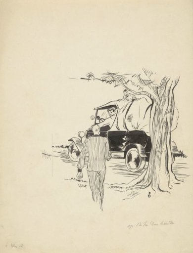 Man walking towards a car