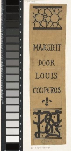 Design for a book spine for: Louis Couperus, Majesteit, 1893