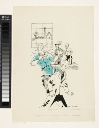 Man falling from a stool