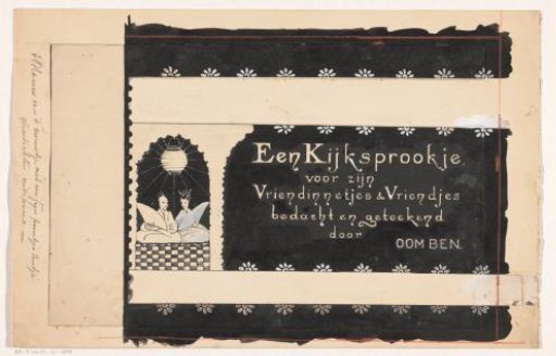 Band Design for: Uncle Ben, Pim's Poppetjes: a peek-a-boo fairy tale for his little girlfriends and boyfriends, 1913