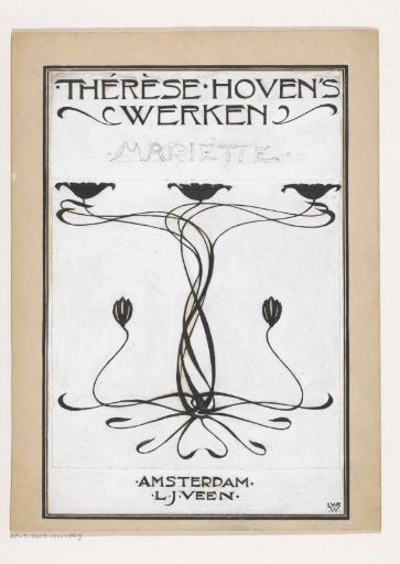 Book cover design for: Thérèse Hoven, Mariëtte, 1898