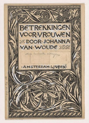 Binding design for: Johanna van Woude, Betrekkingen voor vrouwen, c. 1899-1910