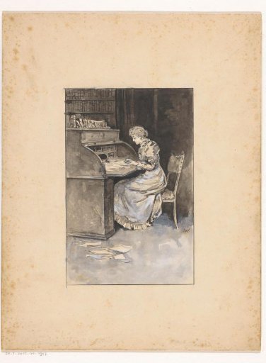 Writing woman