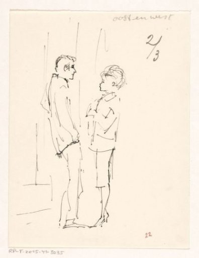 Standing Young Man and Woman