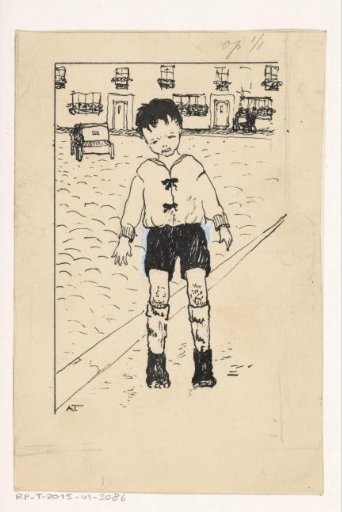 Boy with scraped knees