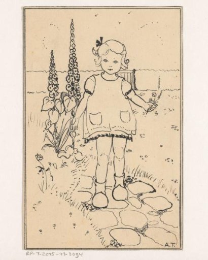 Girl with flowers
