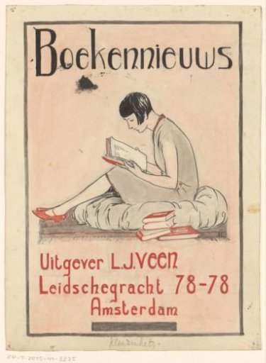 Book cover design for: Book News: publisher L.J. Veen, c. 1930